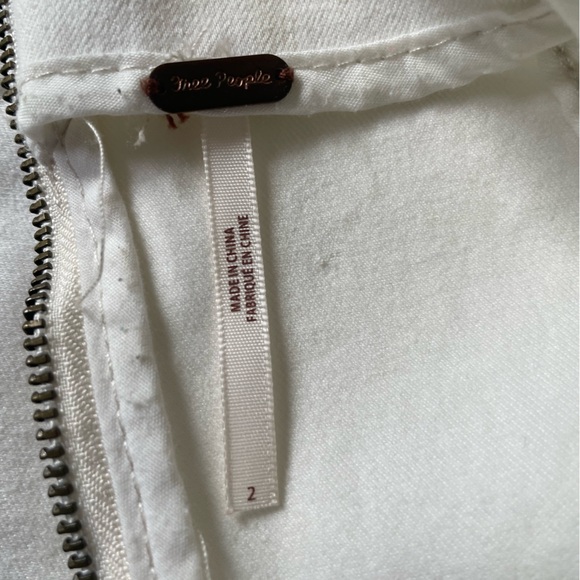 Free People White Stretch Mini Skirt Sz 2 - Picture 9 of 12
